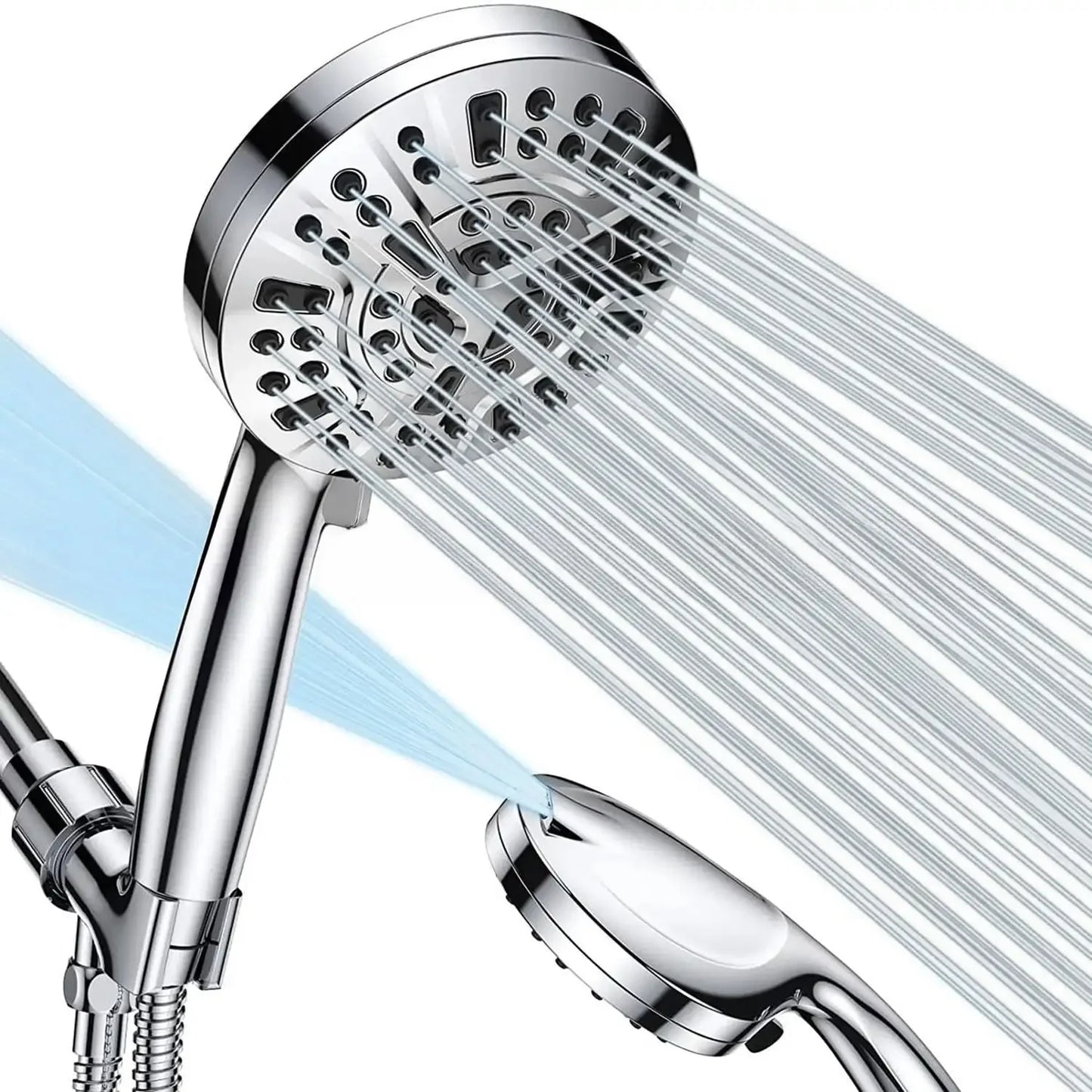 SZRSTH 10 Settings High Pressure Shower Head With Handheld Hose