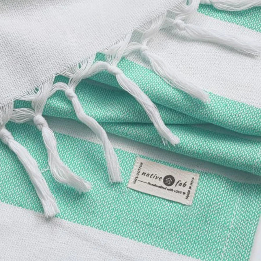 Beach Towel Set 100 Percent Cotton Hammam Stripe Quick Dry