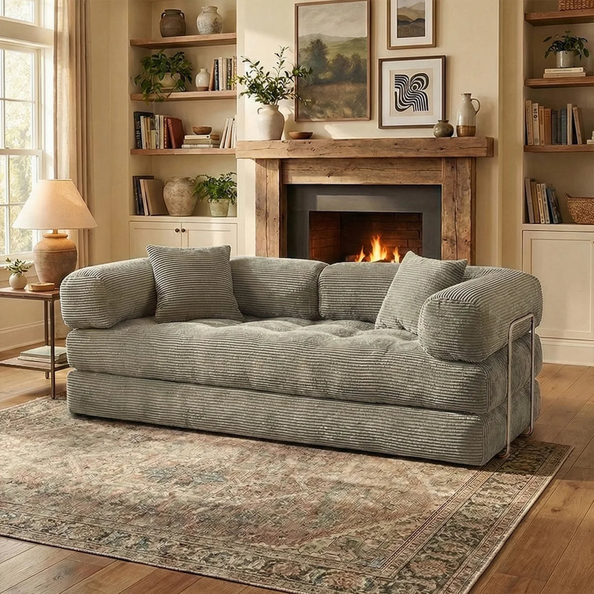 YQzyphyna Futon Sofa Bed 4In1 Convertible Loveseat
