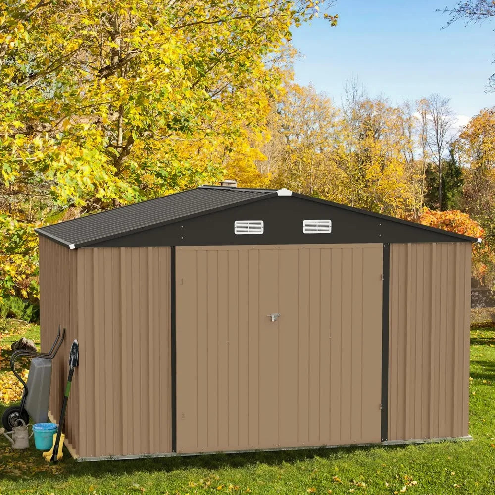 XIAOLANG Metal Garden Shed Waterproof Lockable Tool Storage