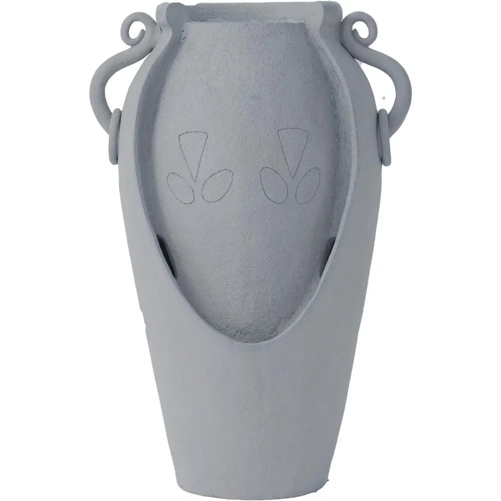 Solar Amphora Polyresin Tank Fountain Outdoor Water Feature