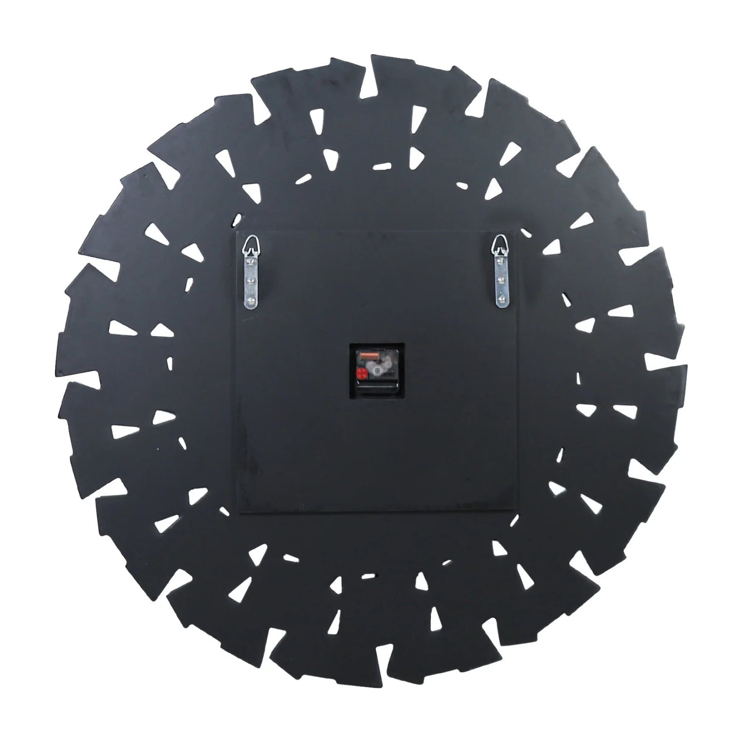 Wall Clock Round With Beveled Glass Edge And Mirrored Finish