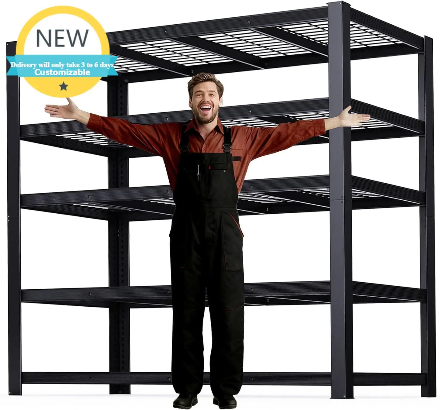 Heavy Duty Metal Shelving Unit 5 Tier Adjustable Storage Rack