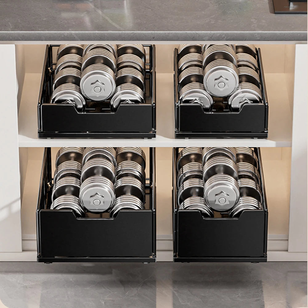 TWISTER.CK Pull Out Cabinet Organizer With Foldable Steel Drawers