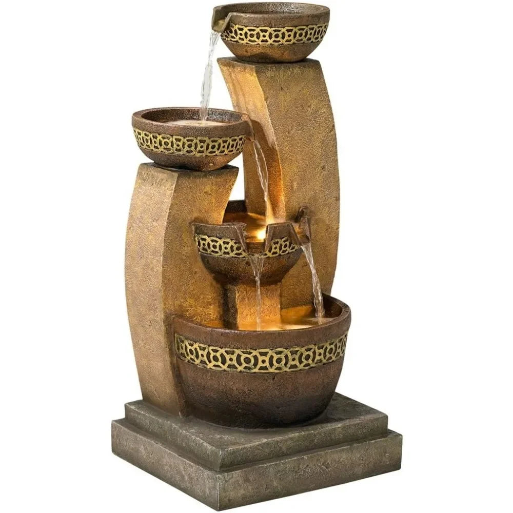 LED Cascading Outdoor Fountain For Courtyard And Porch