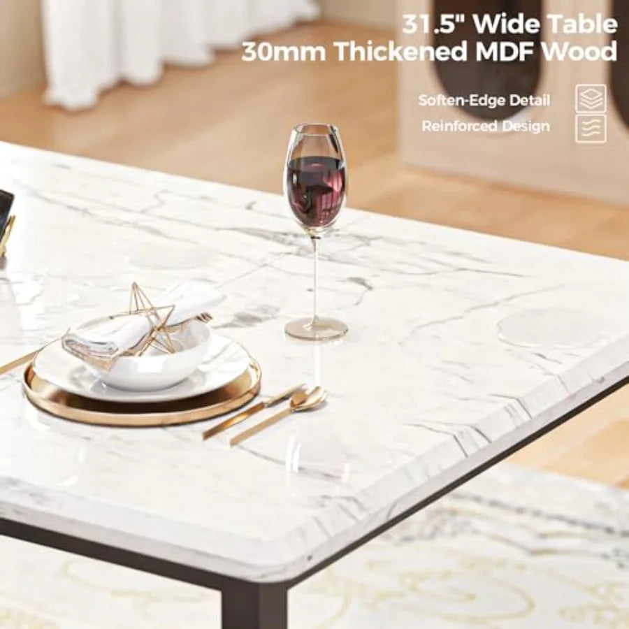 Extendable Dining Table Set For 4-8 People With Drop Leaf