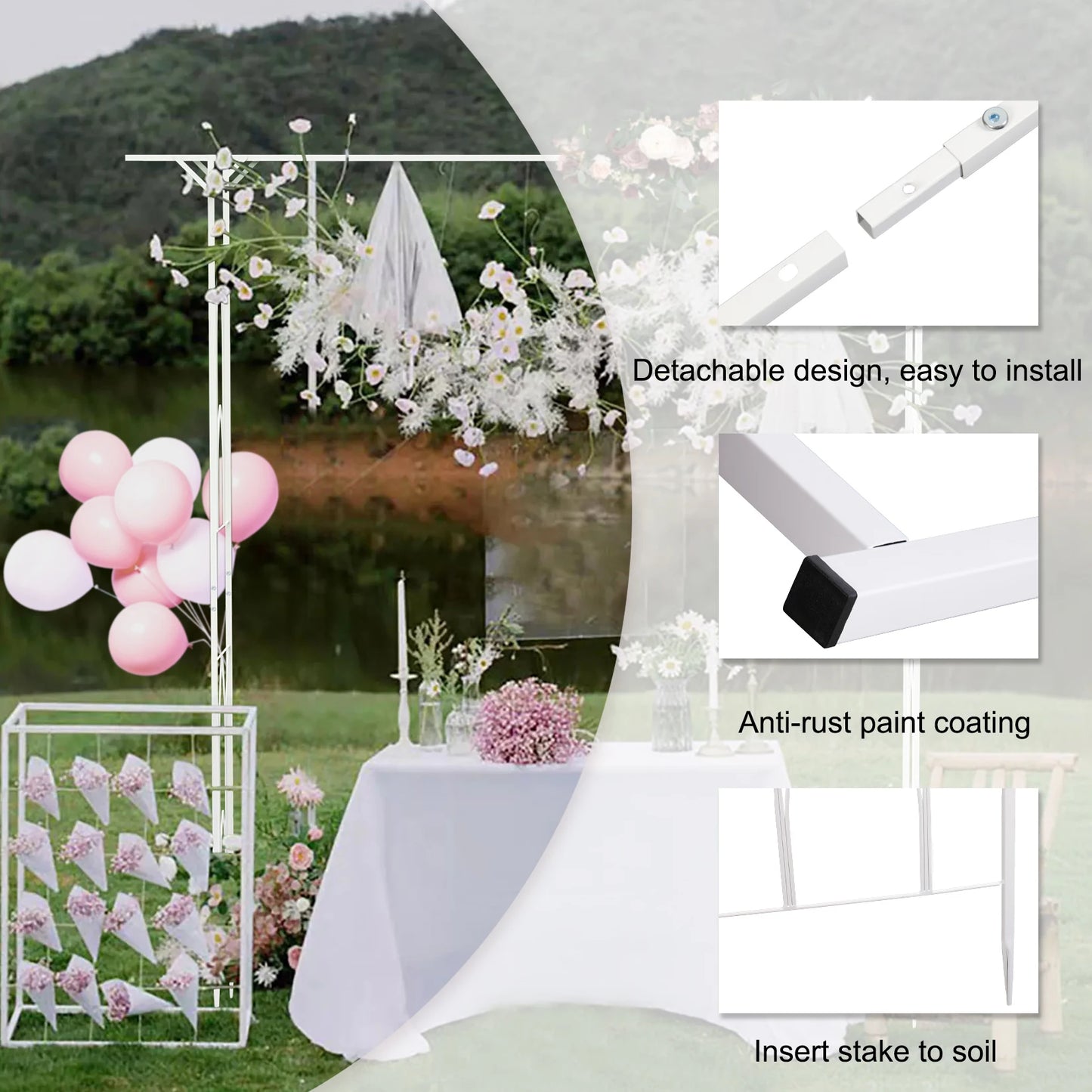 Stereoscopic Garden Arch Arbor Metal Wedding Arch Decor