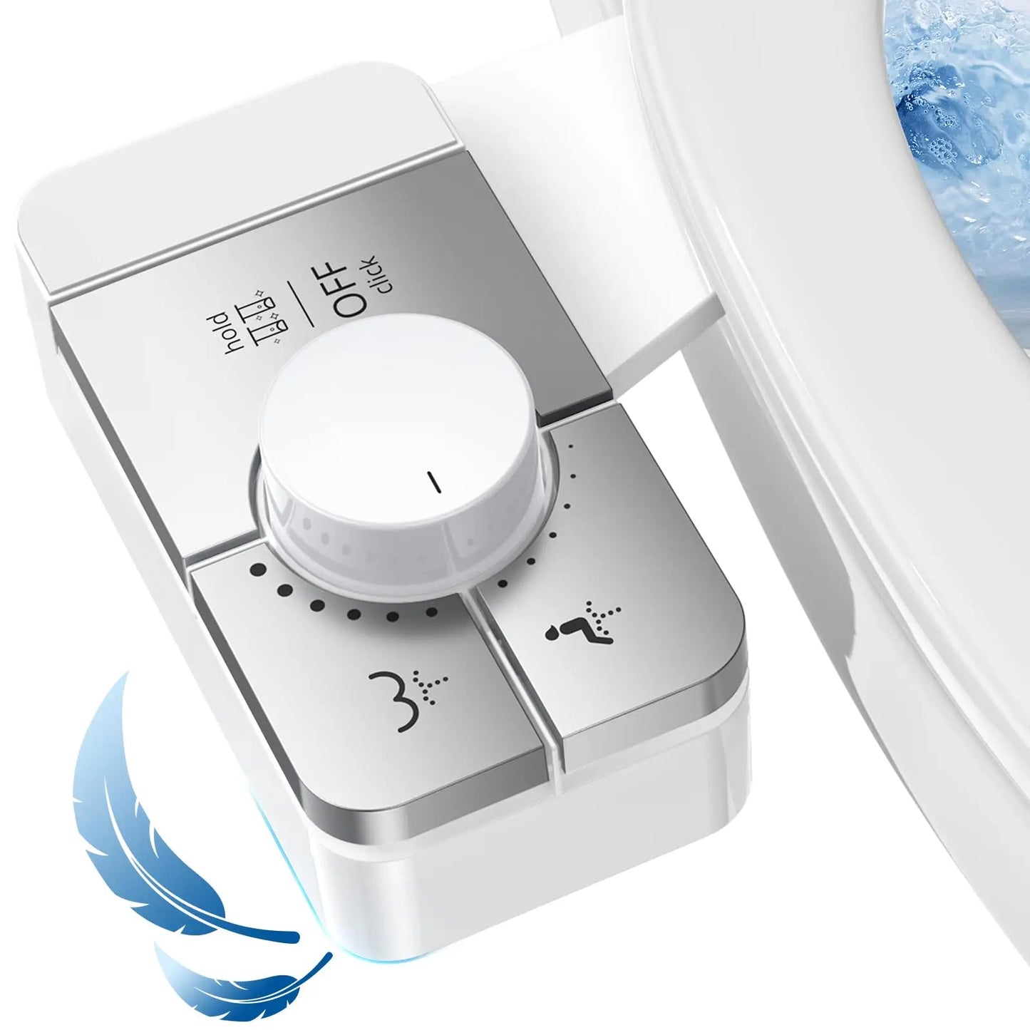 Wall Mounted Non Electric Ultra Slim Dual Nozzle Bidet Attachment
