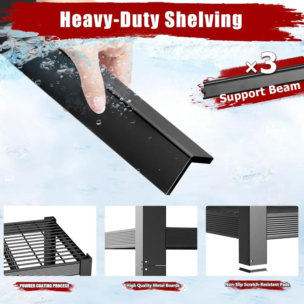 Heavy Duty Metal Shelving Unit 5 Tier Adjustable Storage Rack