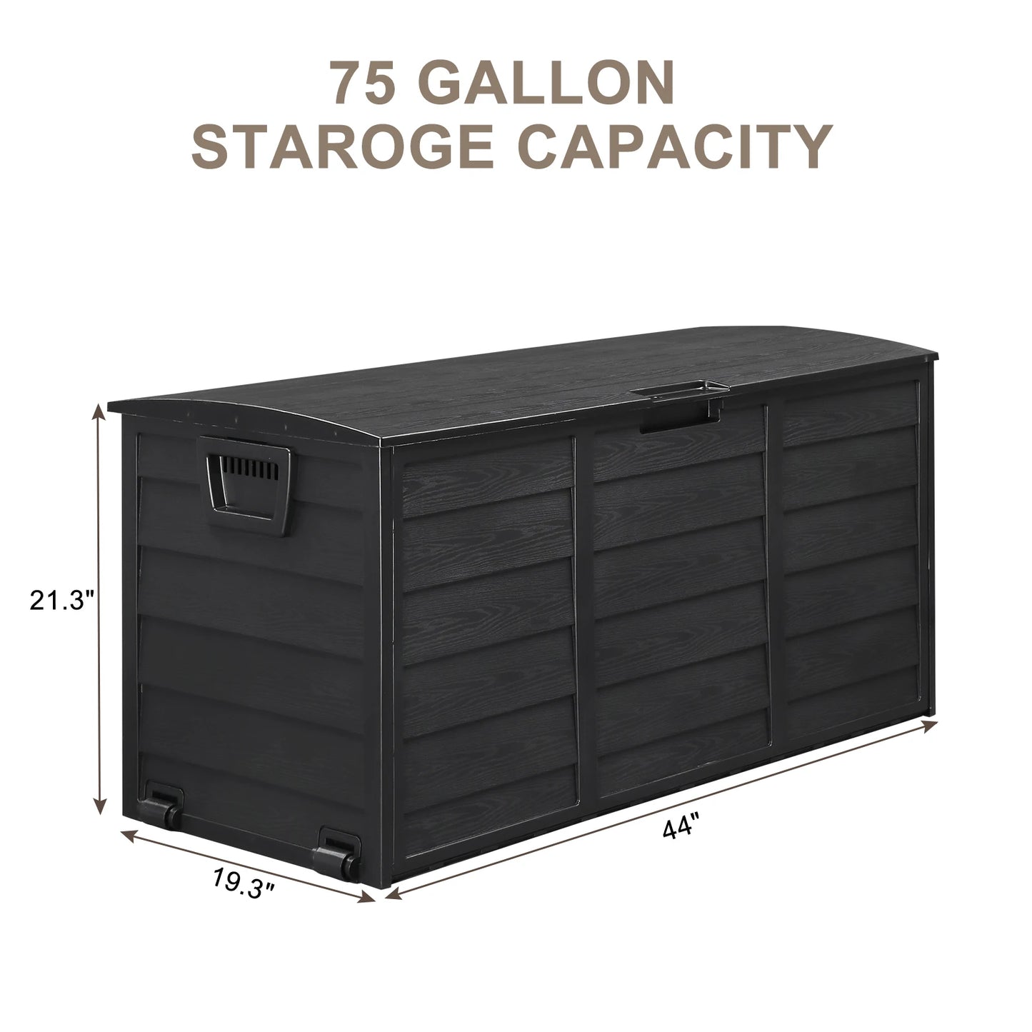 Outdoor Garden Storage Box with Wheels and Lockable Seat