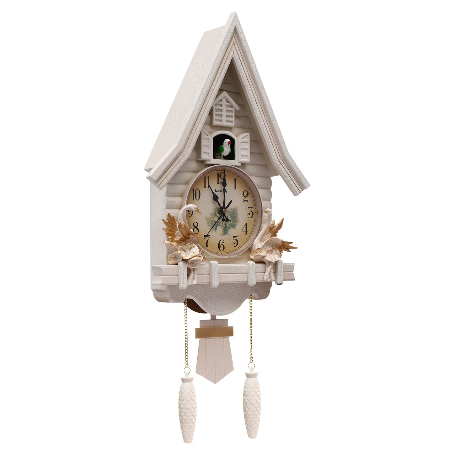 Antique Cuckoo Wall Clock Battery Operated Decorative Timepiece
