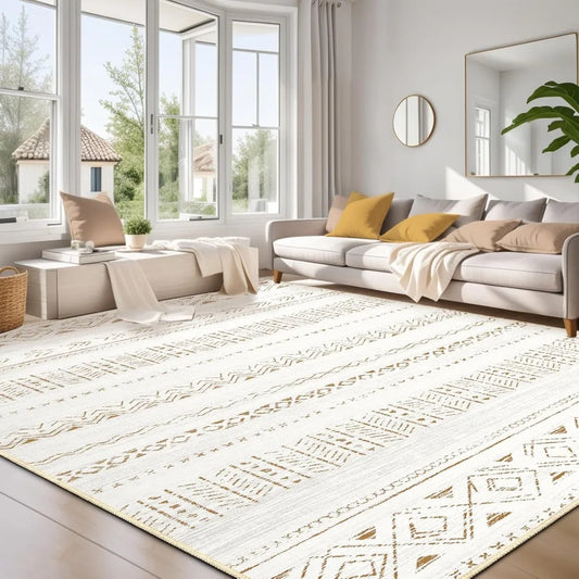 Soft Bohemian Moroccan Style Rug For Living Rooms And Bedrooms