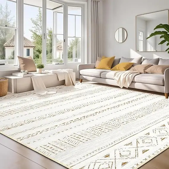 Soft Bohemian Moroccan Style Rug For Living Rooms And Bedrooms