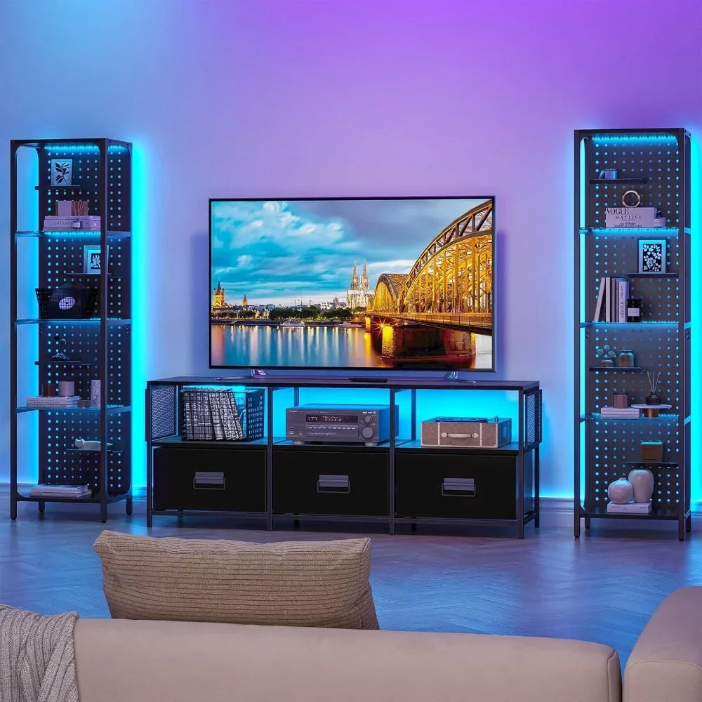 LED Glass Display Cabinet For Collectibles With Four Shelves
