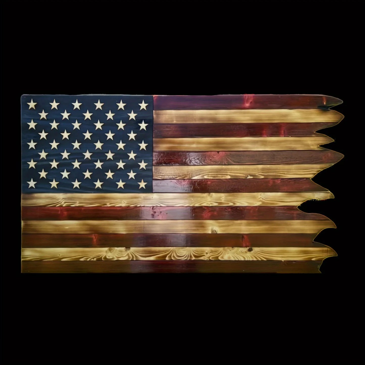 American Wavy Flag Wooden Decoration For Home, Cafes, Restaurants, Bars