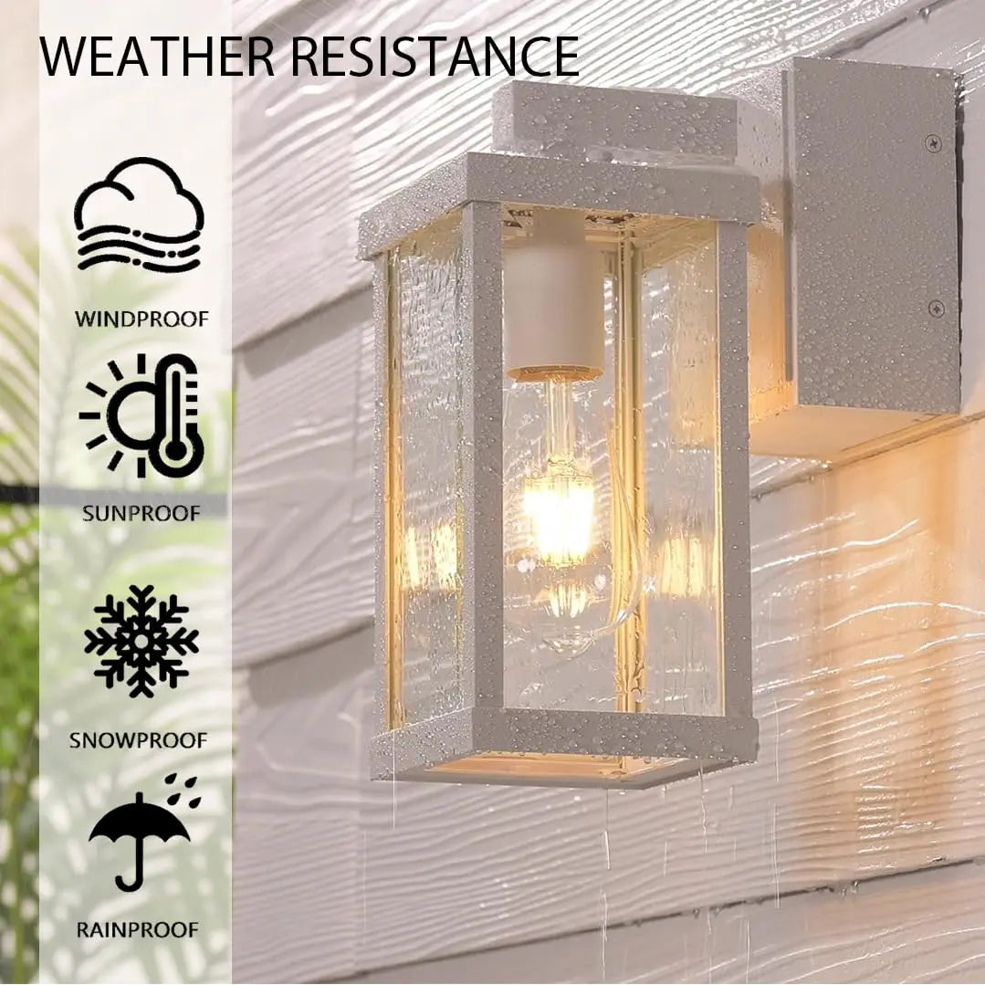 Dusk To Dawn Exterior Wall Light With GFCI Outlet Mounting