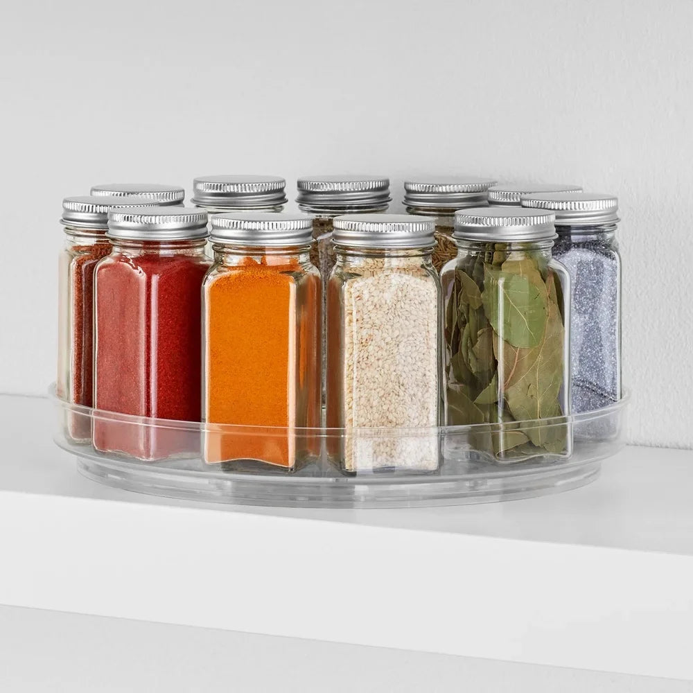 Clear Plastic Lazy Susan Turntable for Kitchen Cabinet Organization