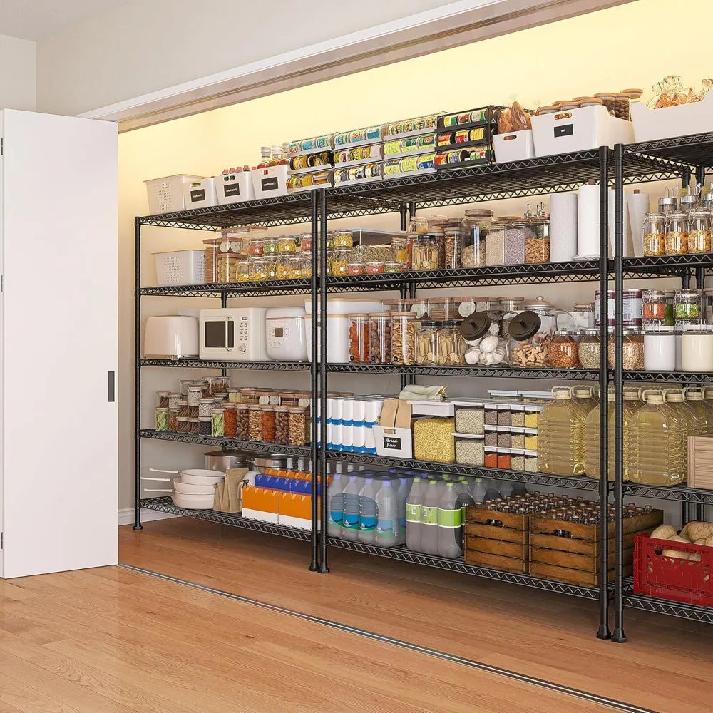 5-Tier Adjustable Metal Shelving Unit Heavy Duty Wire Rack