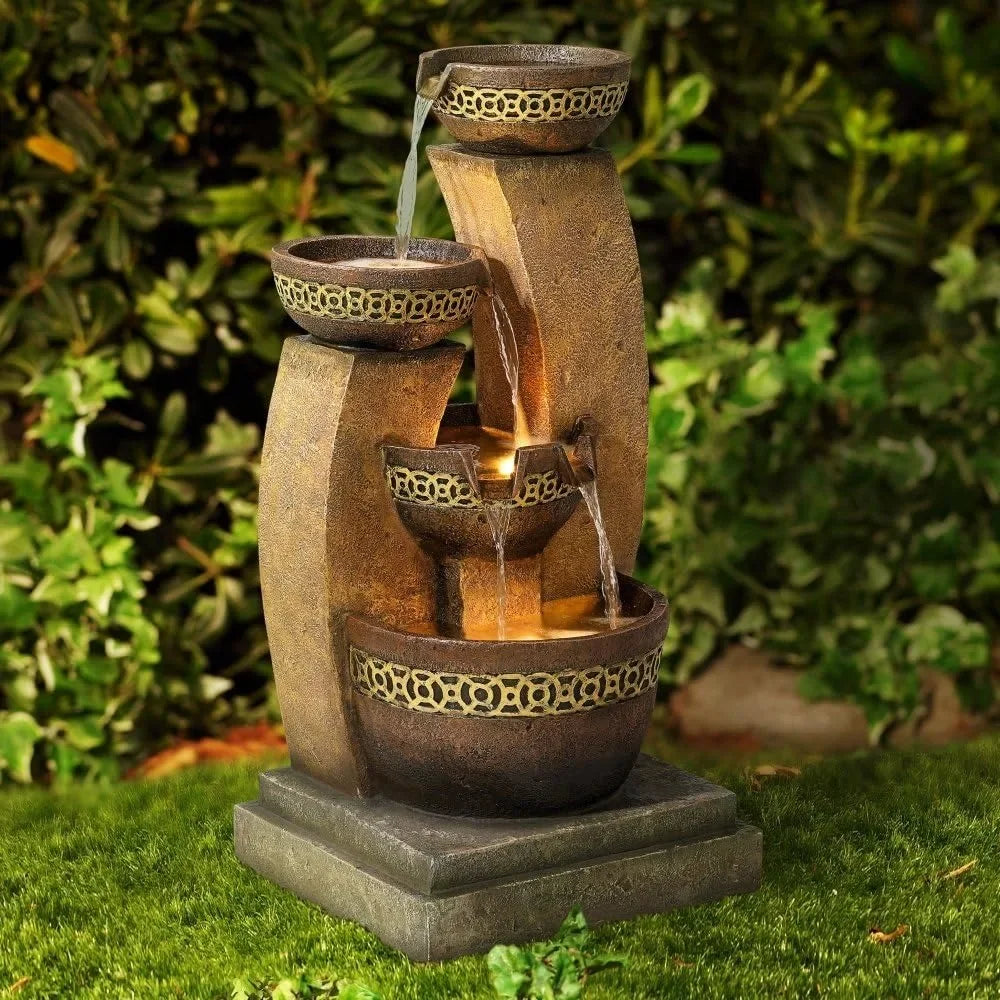 LED Cascading Outdoor Fountain For Courtyard And Porch