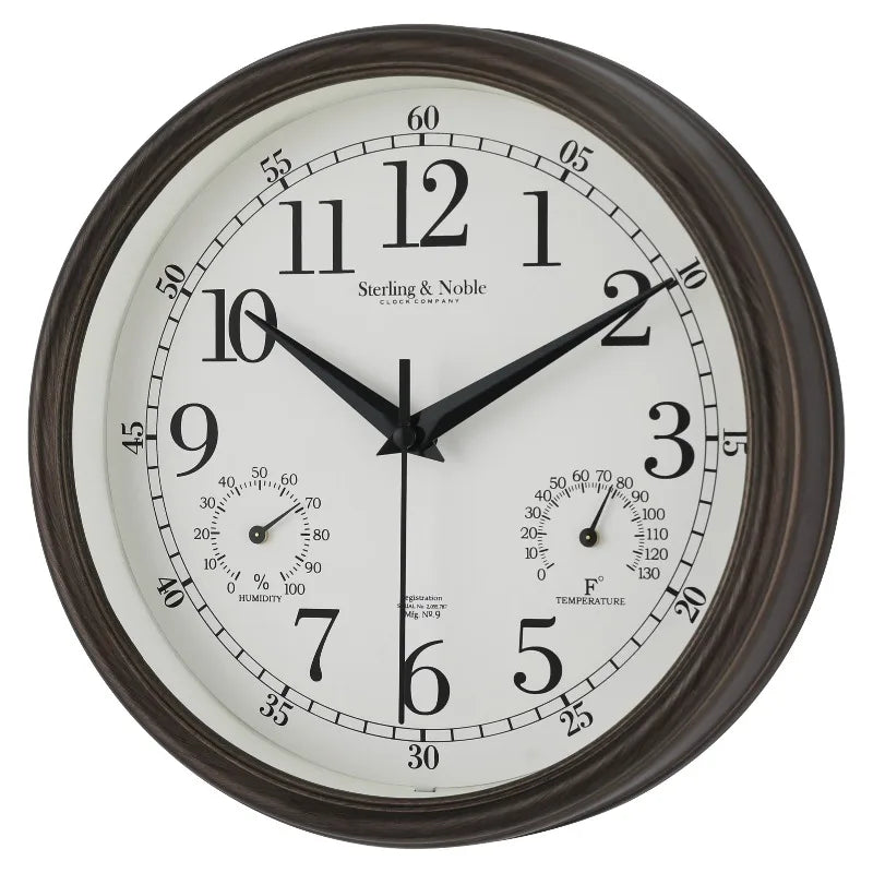 Indoor Outdoor Arabic Analog Wall Clock With Durable Plastic Case