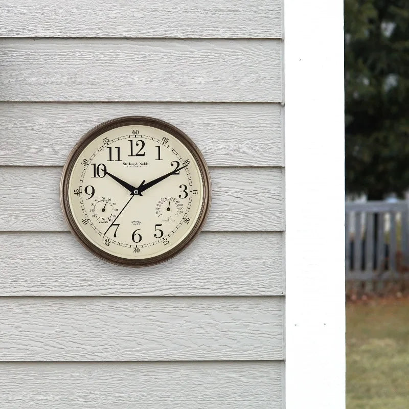 Indoor Outdoor Arabic Analog Wall Clock With Durable Plastic Case