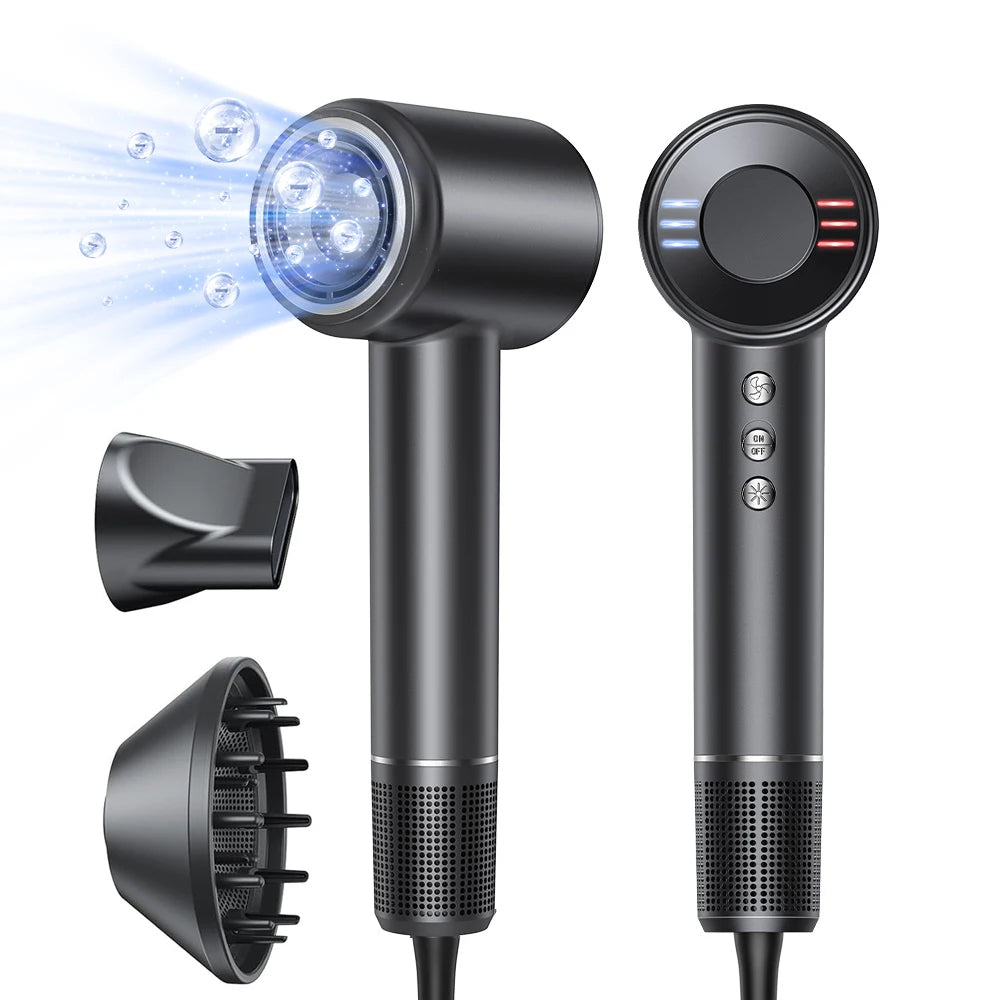 Totmizby Electric Hair Dryer 120000 RPM Brushless Negative Ions 1600W