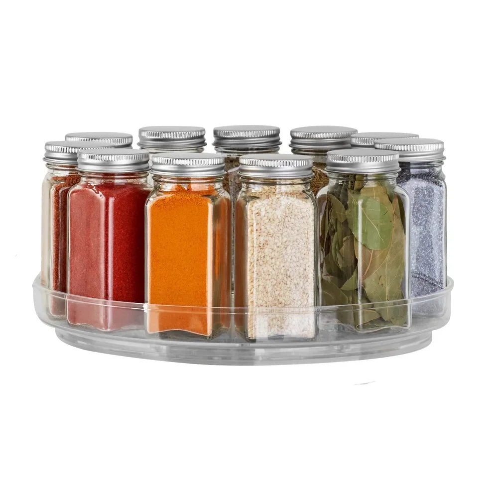 Clear Plastic Lazy Susan Turntable for Kitchen Cabinet Organization