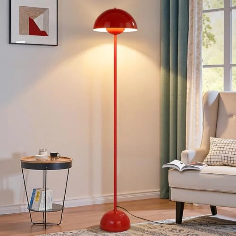 Modern Industrial Floor Lamp With Metal Shade And Base