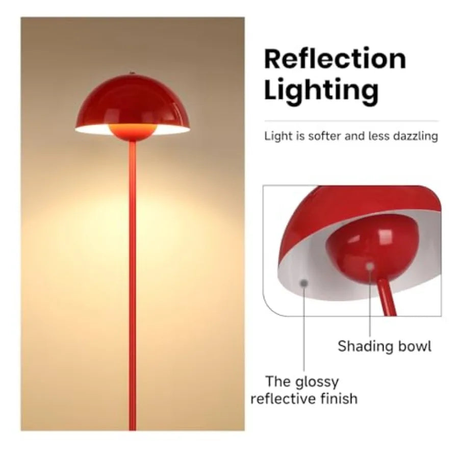 Modern Industrial Floor Lamp With Metal Shade And Base