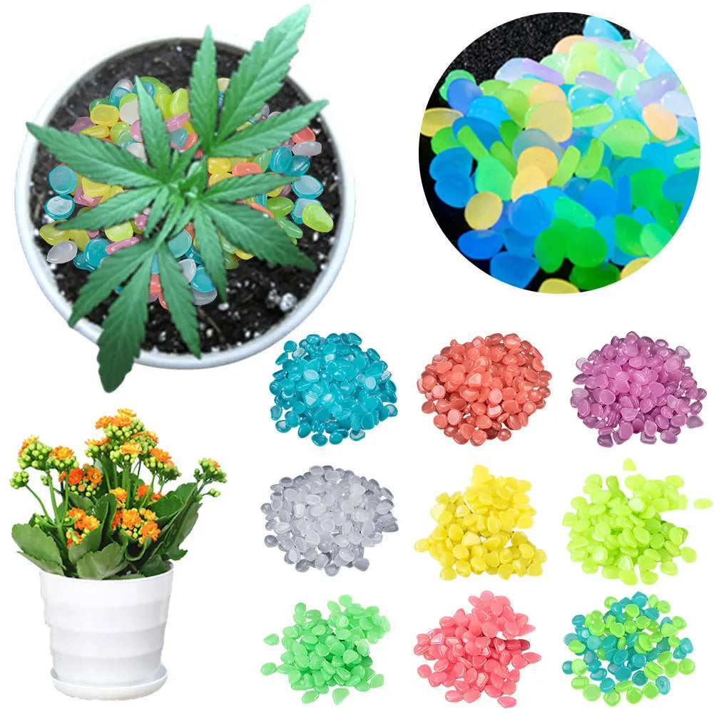 APWIKOGER Glow In The Dark Garden Pebbles For Walkways