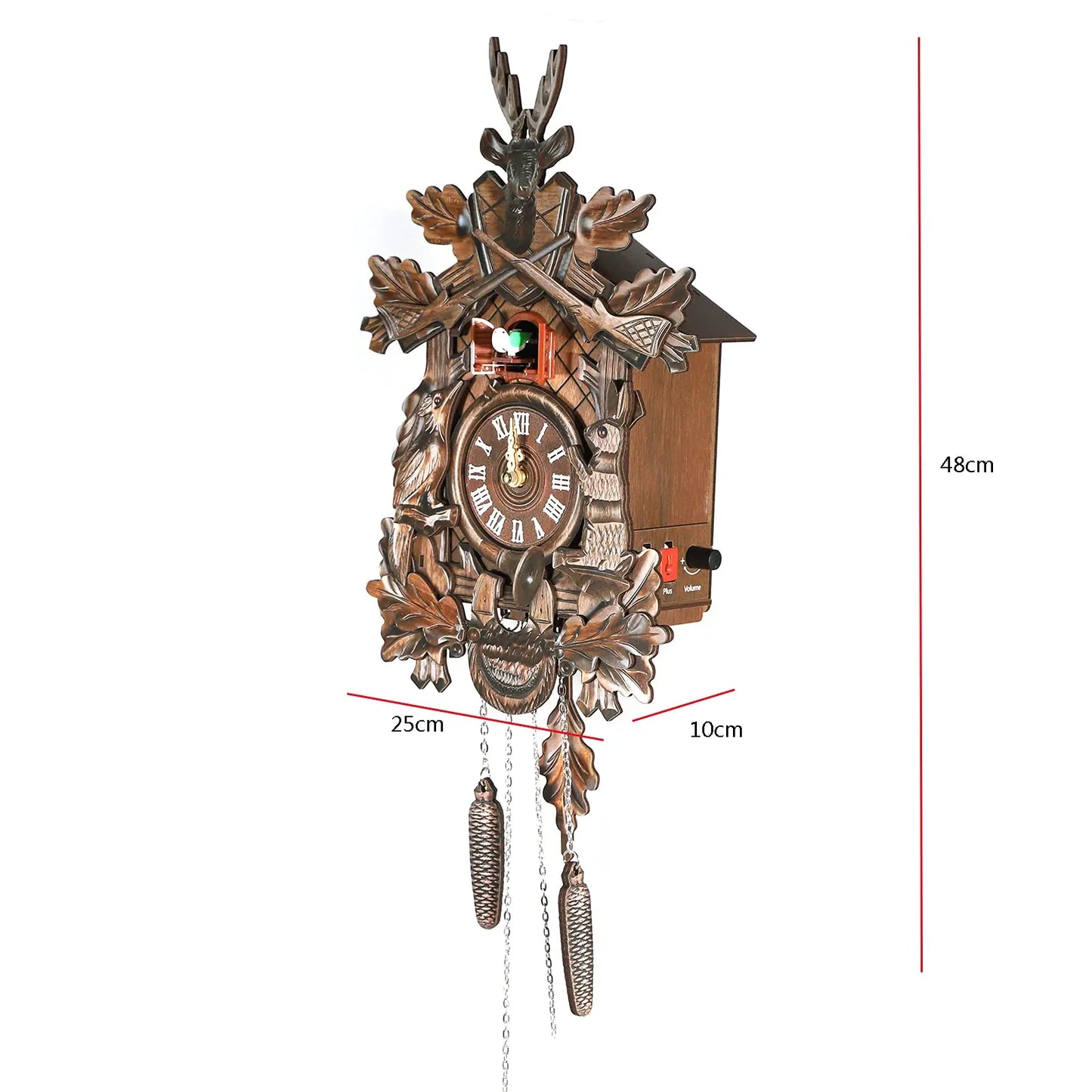 Black Forest Cuckoo Wall Clock, Traditional German Style