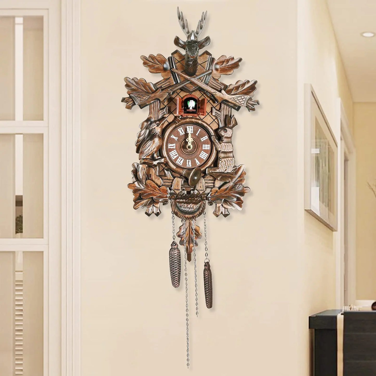Black Forest Cuckoo Wall Clock, Traditional German Style