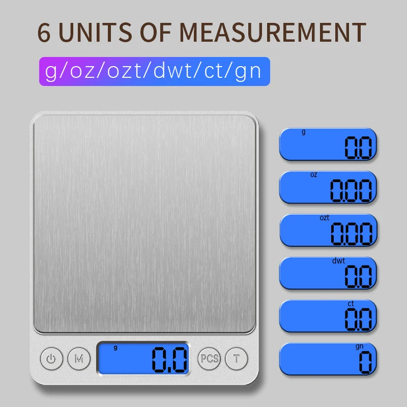 Digital Jewelry Scale 3kg 0.1g Portable Kitchen Scale