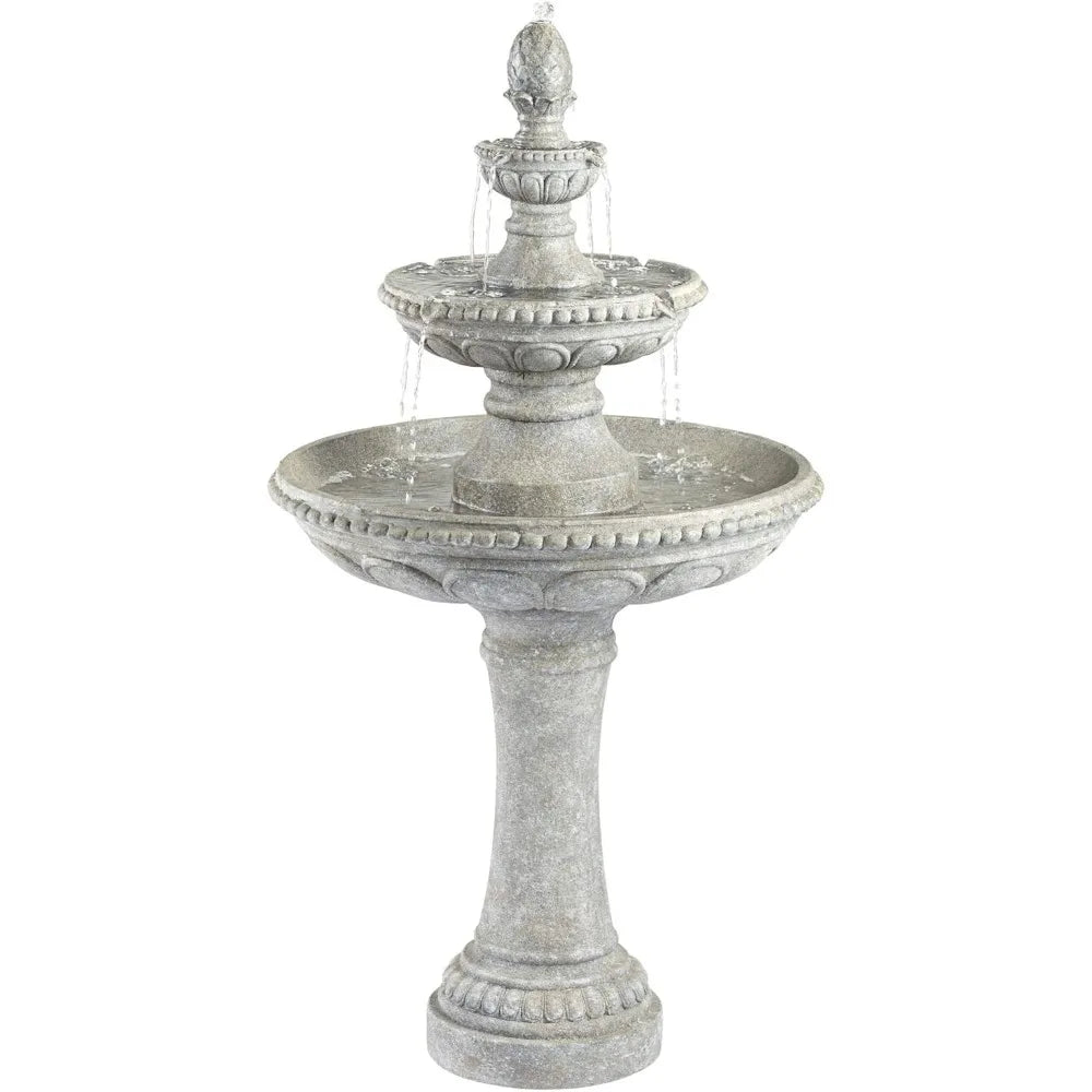 Lamps Plus Pineapple Tier Outdoor Stone Floor Fountain