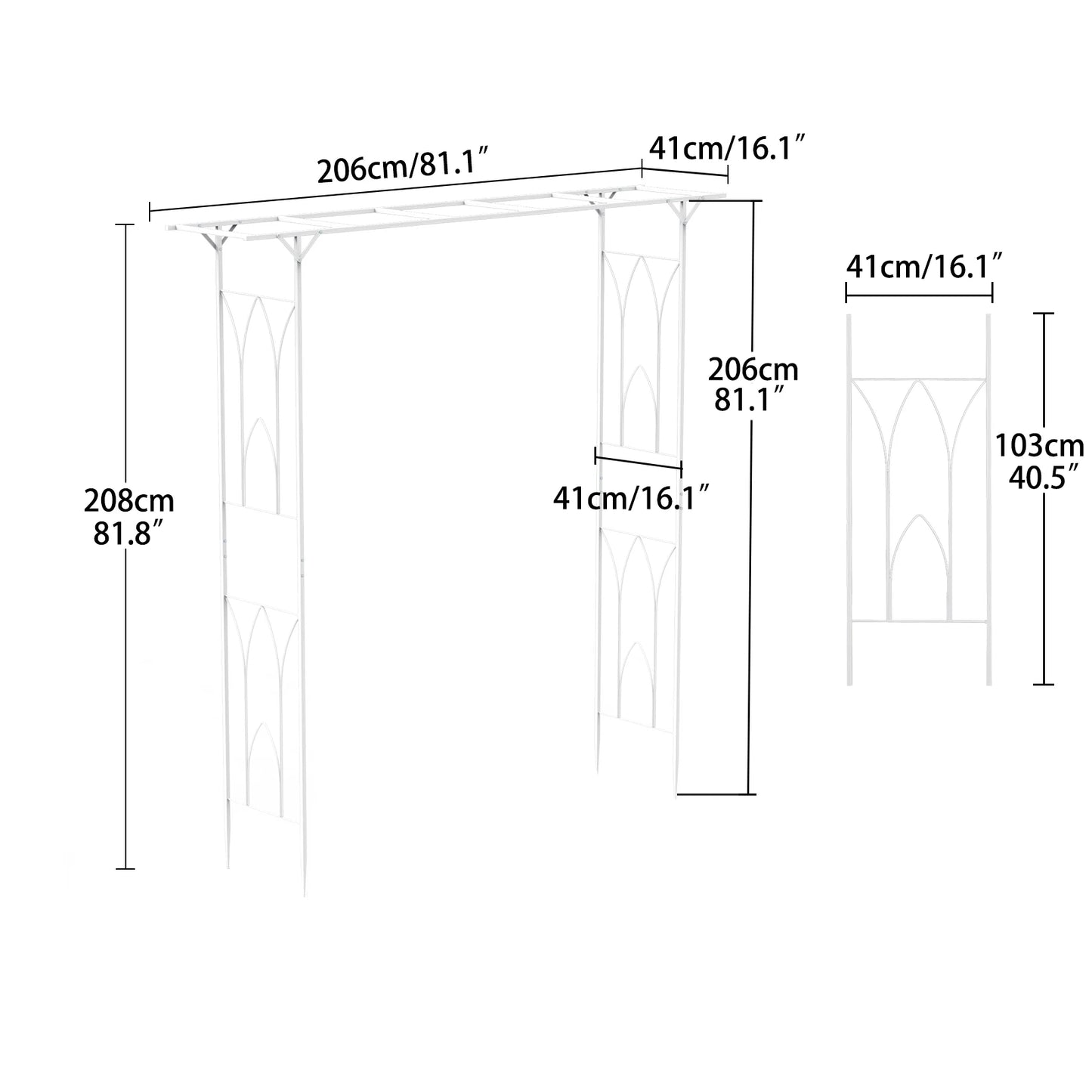 Stereoscopic Garden Arch Arbor Metal Wedding Arch Decor