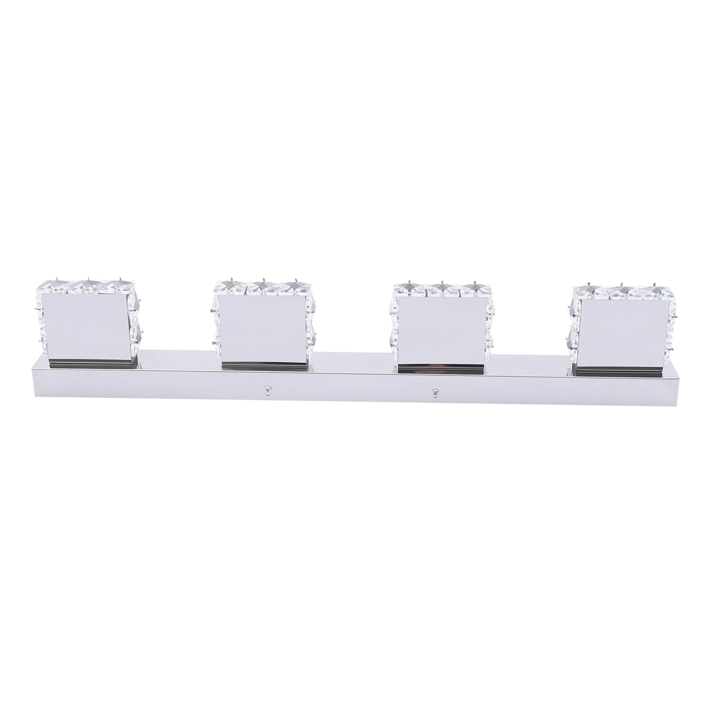 Bymaocar 4-Head Crystal Mirror Light LED Wall Sconce