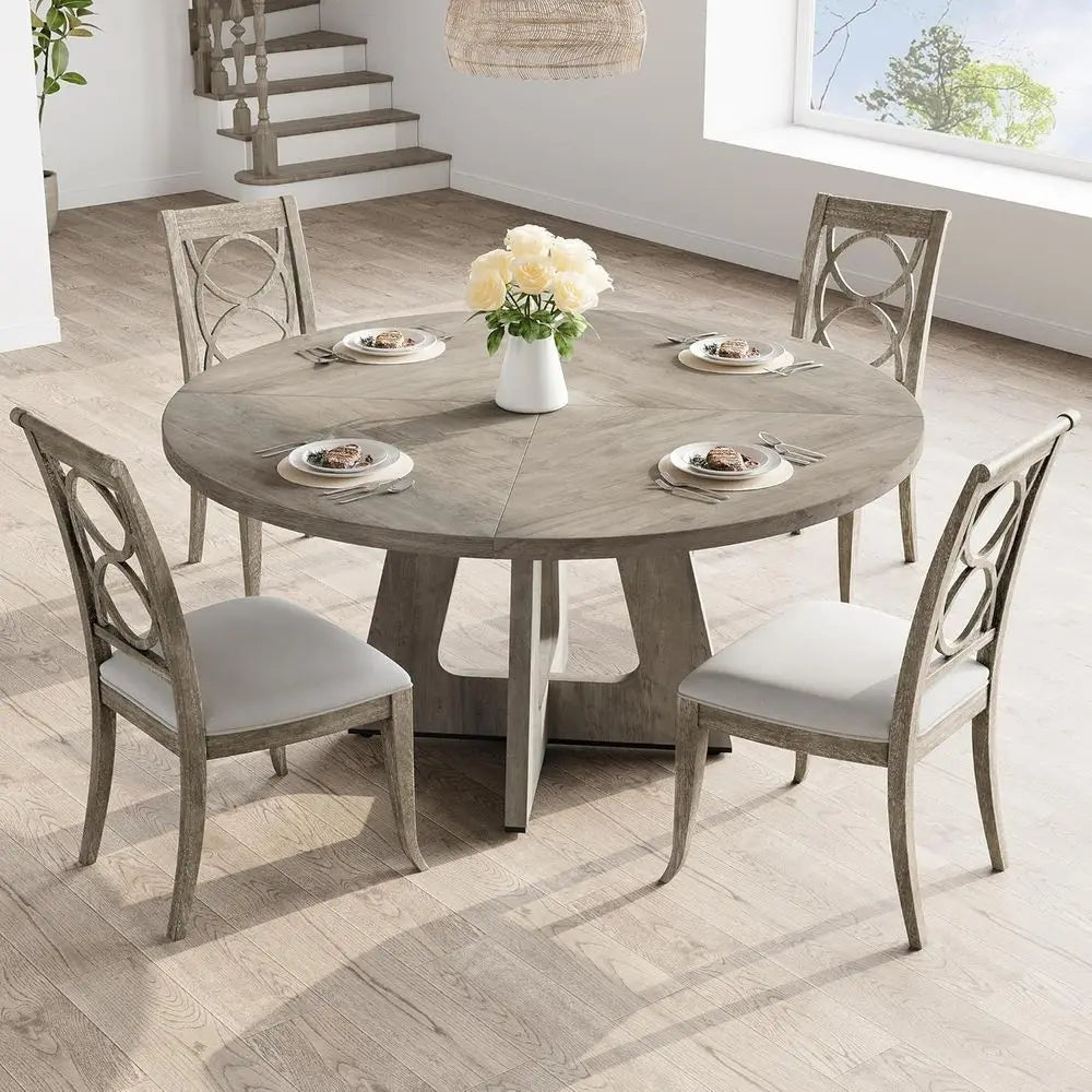 Wooden Top Dining Table Set For Home Living Room Modern
