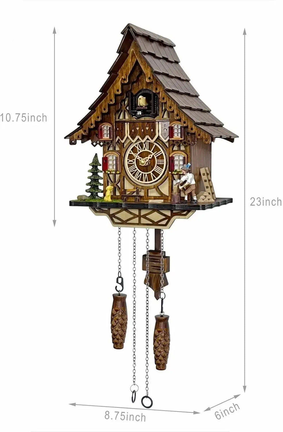 Black Forest Cuckoo Clock Wall Art With 12 Melodies