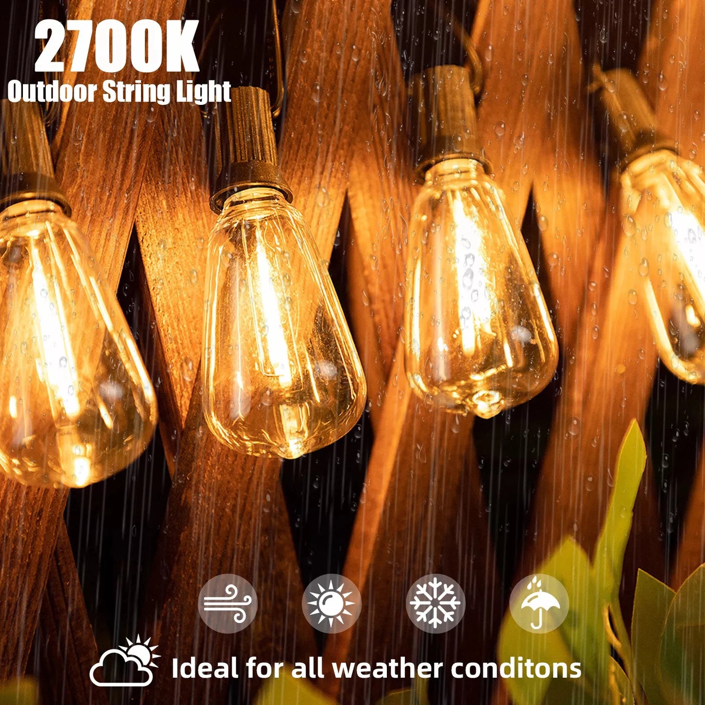 MIMIRGB 200ft ST38 Outdoor String Lights Dimmable LED Garland