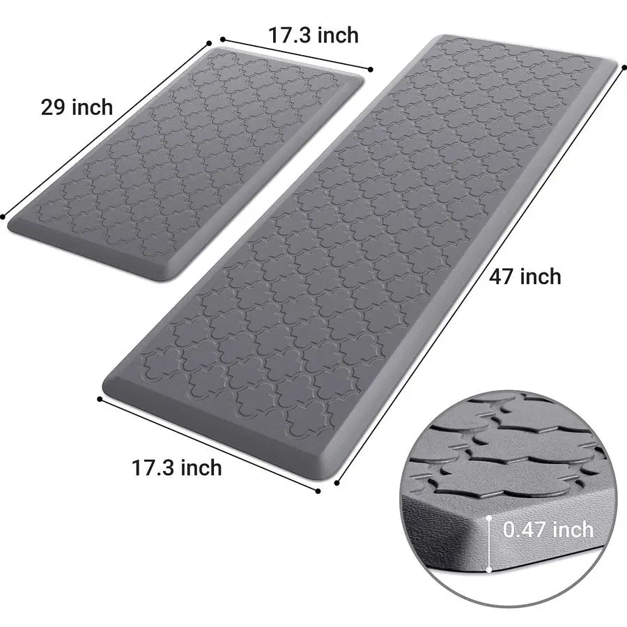 Cushioned Anti Fatigue Floor Mat Set Waterproof Non Skid Kitchen