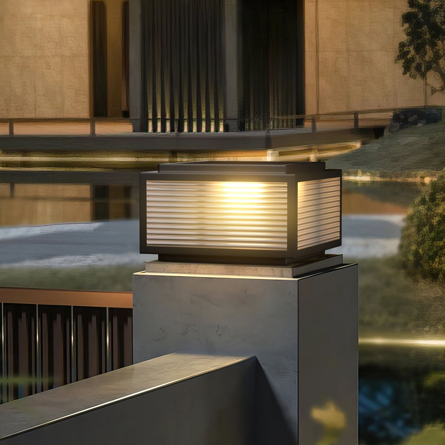 Solar Pillar Lights Outdoor LED Post Cap IP67 Waterproof