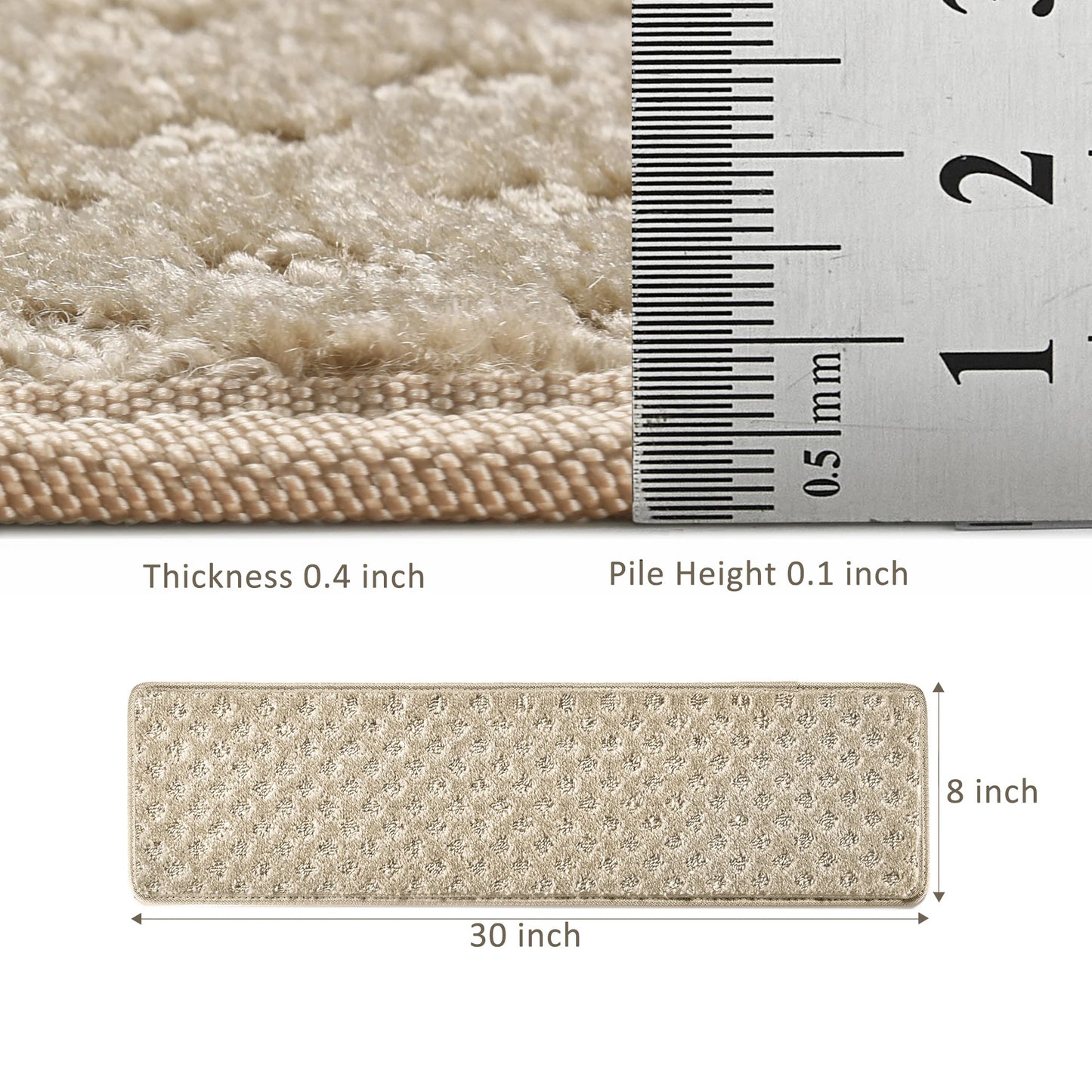 Carpet Stair Treads Non Slip Indoor Protectors Washable Reusable
