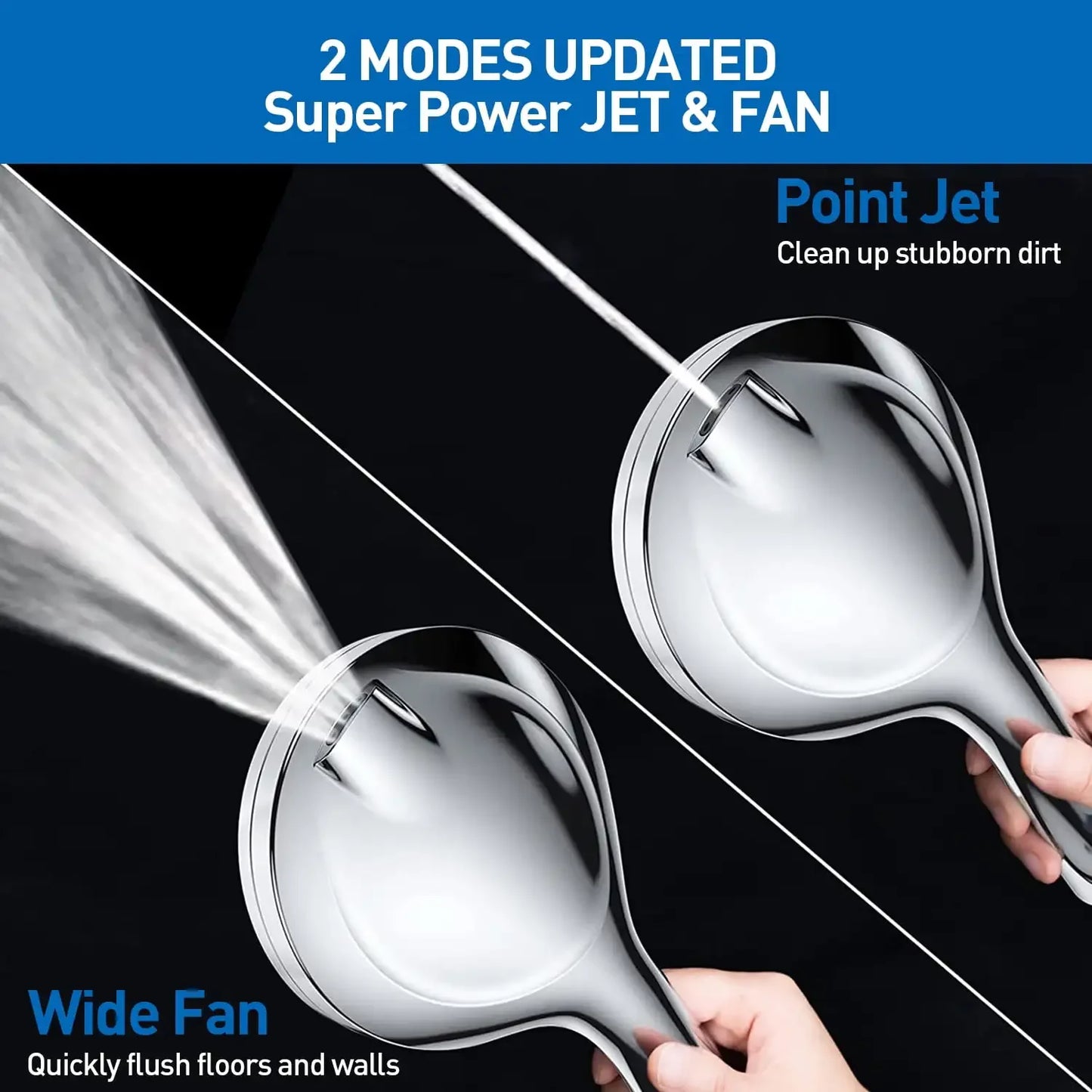 SZRSTH 10 Settings High Pressure Shower Head With Handheld Hose