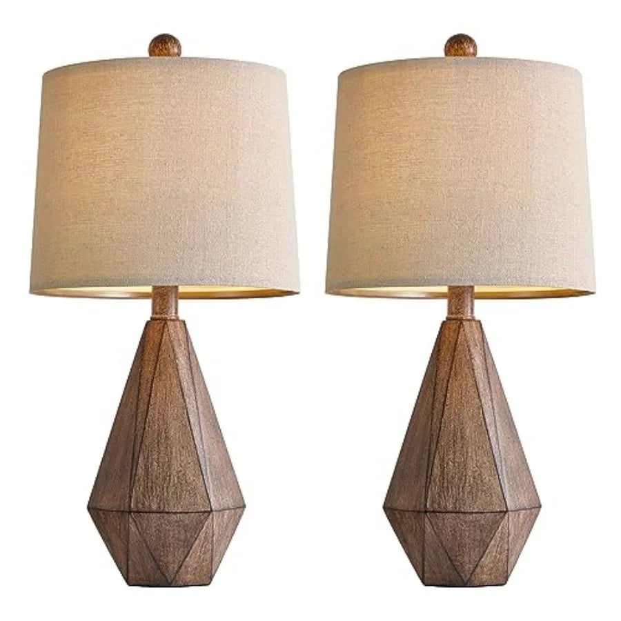 Retro Farmhouse Table Lamps Set Of Two For Living Room And Bedroom