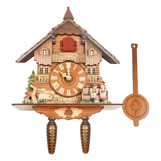 Wall Mount Cuckoo Clock Wood Chime Time Display Antique Style