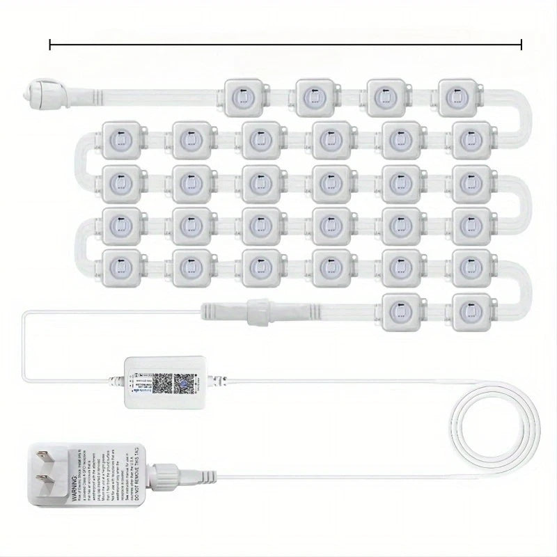 MIMIRGB Outdoor Eaves Lights LED String Strip With App Control