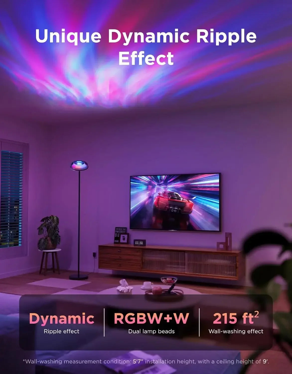 Govee Uplighter Floor Lamp RGBIC Ripple Projector Experience
