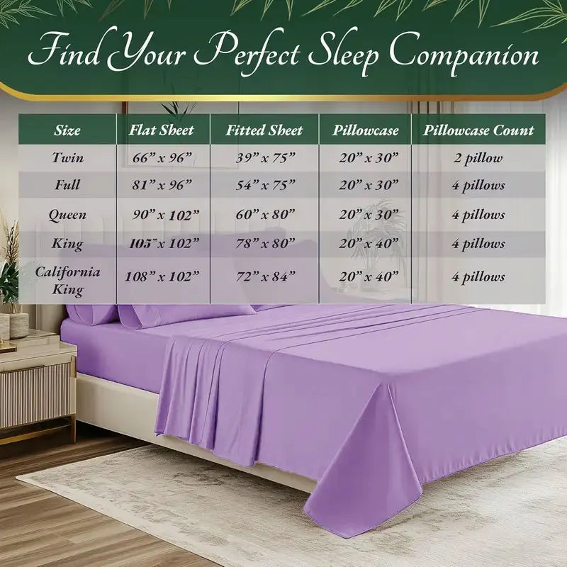Bamboo Cooling Sheet Set For Children, Breathable And Comfortable