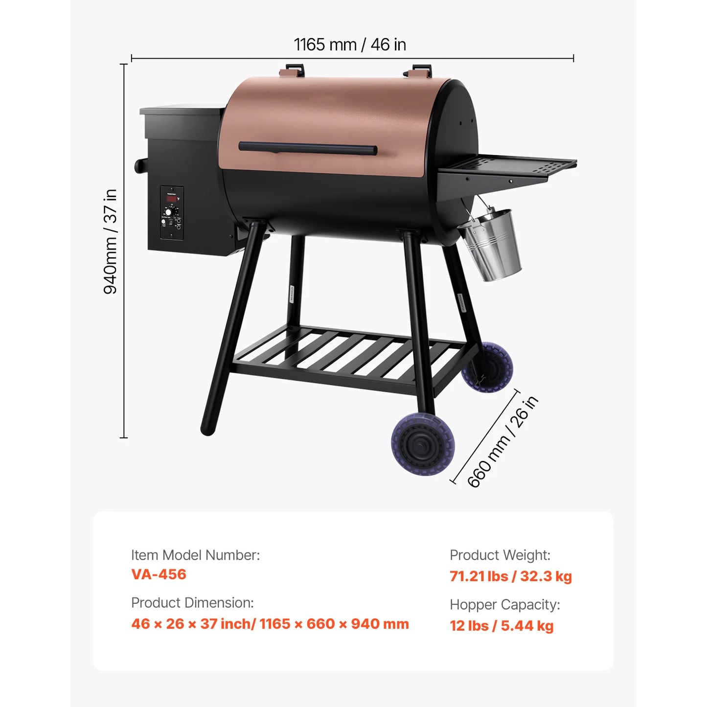 SucceBuy Wood Pellet Grill Smoker With WiFi App Control