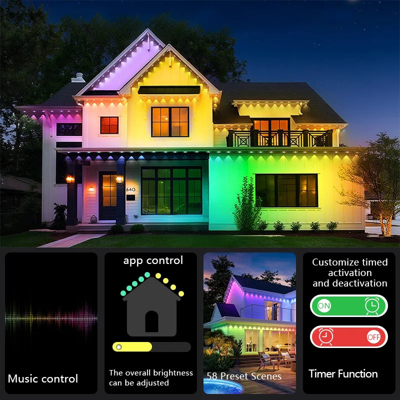 MIMIRGB Smart RGBIC Outdoor Lights With 75 Scene Modes